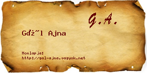 Gál Ajna névjegykártya